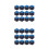 24Pcs Sky-Blue Billiard Chalk for Cues with Protective Box 9