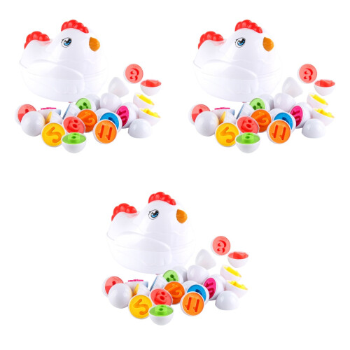 3Sets Kids Cognitive Matching Eggs Toy Colorful Number Learning Game 1