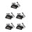 5Pièces Boîte Argent Chargeur Factice Noir Sécurisé 10