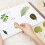 2Pièces Carnet Floraux Papier Vert Pour Stockage 6