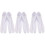 3Paires Blanches Japonaises Tabi Doigts Confortables 5
