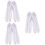 3Paires Blanches Japonaises Tabi Doigts Confortables 8