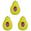 3Pièces Plats Dessert Céramique Avocat Vert Clair Pour 4