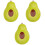 3Pièces Plats Dessert Céramique Avocat Vert Clair Pour 5