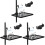3Pièces Support Microphone ABS Clip Stable Pour Diffusion Live 3