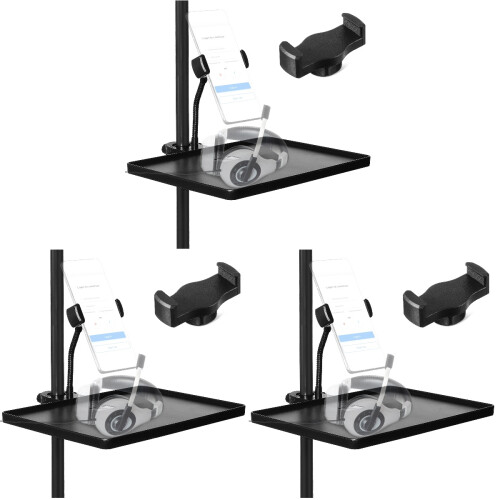 3Pièces Support Microphone ABS Clip Stable Pour Diffusion Live 2