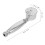 2Pcs Silver Hand-Held Copper Shower Wand Bathroom Tool Bright Finish 3