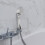 2Pcs Silver Hand-Held Copper Shower Wand Bathroom Tool Bright Finish 4