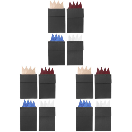 12Pièces Mouchoirs De En Colorés Accessoire Costume 2