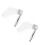 2Pcs Silver Hand-Held Copper Shower Wand Bathroom Tool Bright Finish 8