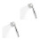 2Pcs Silver Hand-Held Copper Shower Wand Bathroom Tool Bright Finish 9