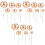 90Pcs Golden Ball Cake Topper Plastic Dessert Decorations 2