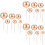 90Pcs Golden Ball Cake Topper Plastic Dessert Decorations 5