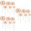 90Pcs Golden Ball Cake Topper Plastic Dessert Decorations 6