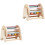 2Pièces Jouet Tambour Textile En Bois Bébé Coordination 5