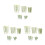 150Pièces Mini Arbres Bambou Plastique Vert Décor Micro Paysage DIY 10