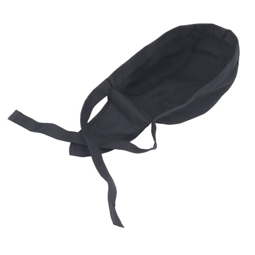 4 pezzi Cappelli da chef unisex in cotone nero con lacci, confortevoli e regolabili 1