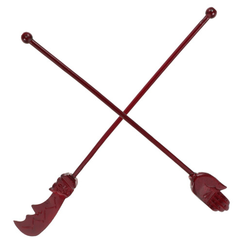 10Pièces Sticks Bois Rouge Bouddhiste Décor Temple 2