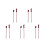 10Pièces Sticks Bois Rouge Bouddhiste Décor Temple 6