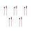 10Pièces Sticks Bois Rouge Bouddhiste Décor Temple 7