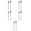 10Pièces Sticks Bois Rouge Bouddhiste Décor Temple 8