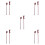 10Pièces Sticks Bois Rouge Bouddhiste Décor Temple 9