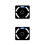 2Pièces Balance Connectée Noire Précise Graisse Corporelle 10