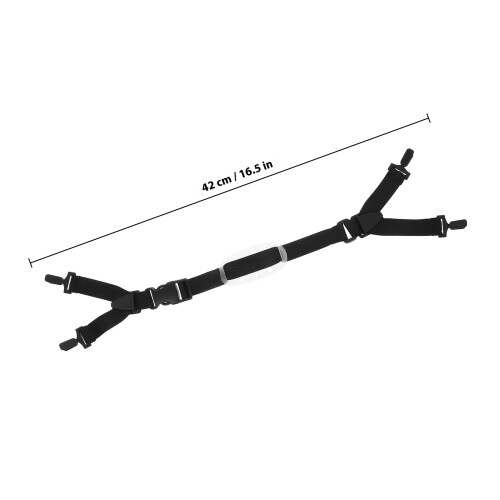 2Pièces Mentonnière Casque Nylon Réglable Noire 1