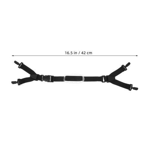 2Pièces Mentonnière Casque Nylon Réglable Noire 2