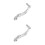 2Pcs Silver Motorcycle Shift Lever Aluminum Alloy Support 5