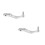 2Pcs Silver Motorcycle Shift Lever Aluminum Alloy Support 6