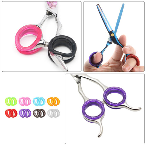 32Pièces Supports Ergonomiques En Silicone Multicolores Pour Ciseaux 2