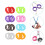 32Pièces Supports Ergonomiques En Silicone Multicolores Pour Ciseaux 10