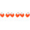 3Pairs Red Frameless Heart Sunglasses Shield Party 4