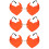 3Pairs Red Frameless Heart Sunglasses Shield Party 8