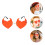 3Pairs Red Frameless Heart Sunglasses Shield Party 11