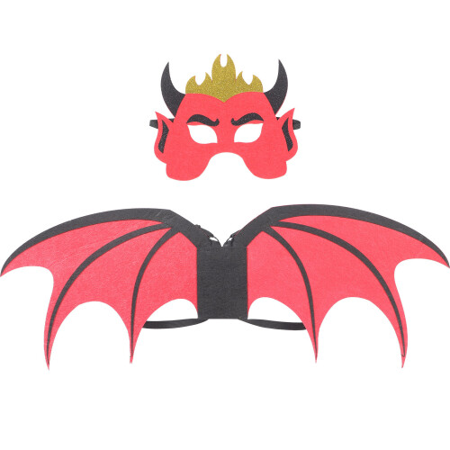 5Ensembles Accessoires Cosplay Diable Rouge En Non- Pour Carnaval 2