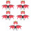 5Ensembles Accessoires Cosplay Diable Rouge En Non- Pour Carnaval 8