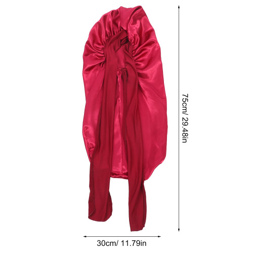 5Pièces Bonnet Long Satin Soie Pour Rouges Élégant 1