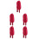 5Pièces Bonnet Long Satin Soie Pour Rouges Élégant 5