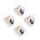 4Sets Lightweight White Ceramic Condiment Jars for Kitchen Use 2