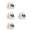 4Sets Lightweight White Ceramic Condiment Jars for Kitchen Use 4