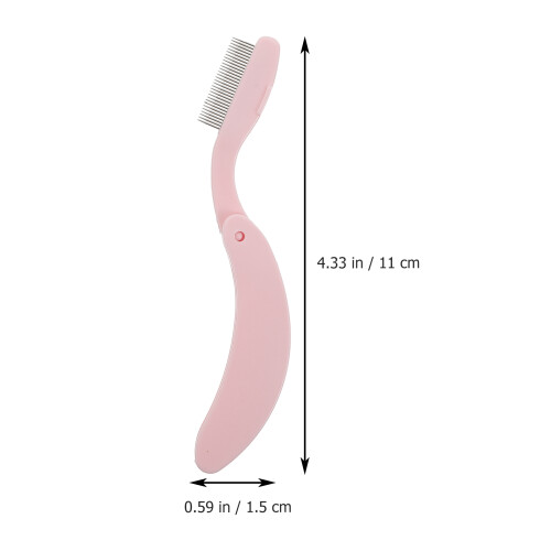 2Pcs Practical Pink Eyebrow Shaping Brush Eyelash Grooming Comb 1