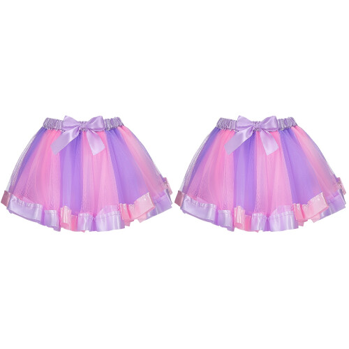 2Pièces Tutu Fille Polyester Princesse Ballet Enfant 2