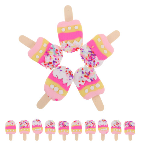 100Pièces Charms Cabochons Glace En Pâte Polymère Déco DIY 1