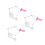 3Ensembles Support Figurine Plastique Coloré Pour Table Maison Stable 5