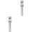 2Pcs Copper Sink Drain Plug Silver Slotted Push Button Waste Stopper 4