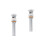 2Pcs Copper Sink Drain Plug Silver Slotted Push Button Waste Stopper 5