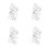 20Pièces Clips Fixation Ceinture Argent Sécurisés 9
