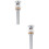 2Pcs Copper Sink Drain Plug Silver Slotted Push Button Waste Stopper 7